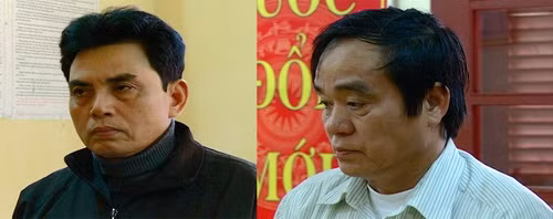 Đối tượng Trần Quốc Hội và Nguyễn Xuân Tỵ. Ảnh do Công an Thanh Hóa cung cấp.