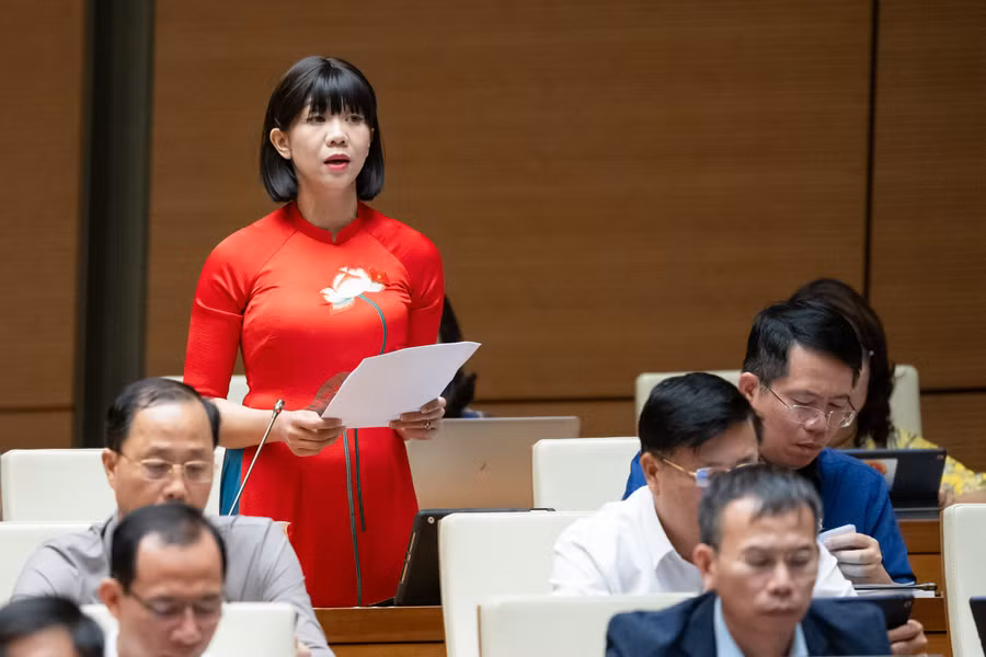 Đại biểu Trịnh Thị Tú Anh (Đoàn ĐBQH tỉnh Lâm Đồng).