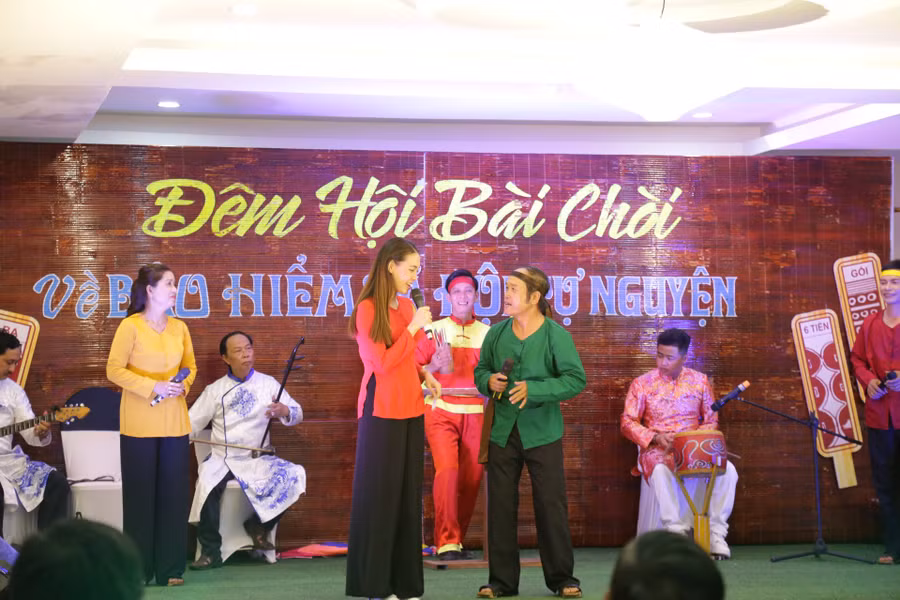 Bài chòi tuyên truyền BHXH tự nguyện của BHXH Quảng Nam.