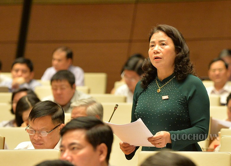 Đại biểu Quốc hội Lê Thị Nguyệt, Đoàn Đại biểu Quốc hội tỉnh Vĩnh Phúc phát biểu thảo luận tại hội trường Đại biểu Quốc hội Lê Thị Nguyệt, Đoàn Đại biểu Quốc hội tỉnh Vĩnh Phúc phát biểu thảo luận tại hội trường