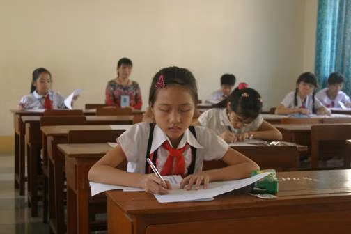 Olympic toán tuổi thơ: 22 giải vàng được trao ảnh 3 Trong phòng thi nội dung cá nhân.