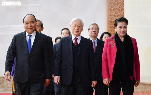 Tổng Bí thư, Chủ tịch nước Nguyễn Phú Trọng, Thủ tướng Nguyễn Xuân Phúc, Chủ tịch Quốc hội Nguyễn Thị Kim Ngân và nhiều đồng chí lãnh đạo Đảng, Nhà nước tới dự Hội nghị. Tổng Bí thư, Chủ tịch nước Nguyễn Phú Trọng, Thủ tướng Nguyễn Xuân Phúc, Chủ tịch Quốc hội Nguyễn Thị Kim Ngân và nhiều đồng chí lãnh đạo Đảng, Nhà nước tới dự Hội nghị.