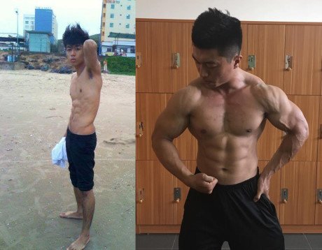 9X sở hữu cơ bụng 6 múi sau khi tăng 22 kg - Ảnh 1 9X so huu co bung 6 mui sau khi tang 22 kg - Anh 1