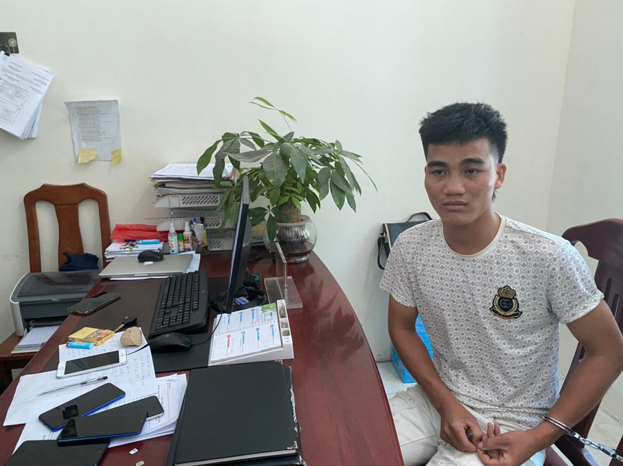 Đối tượng Phạm Ngọc Thành tại cơ quan công an. Đối tượng Phạm Ngọc Thành tại cơ quan công an.