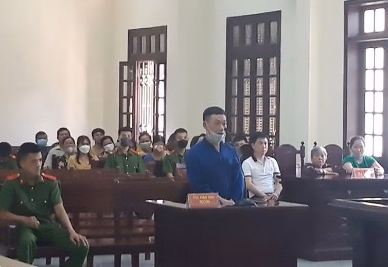 Nguyễn Văn Hải tại phiên tòa xét xử. Nguyễn Văn Hải tại phiên tòa xét xử.