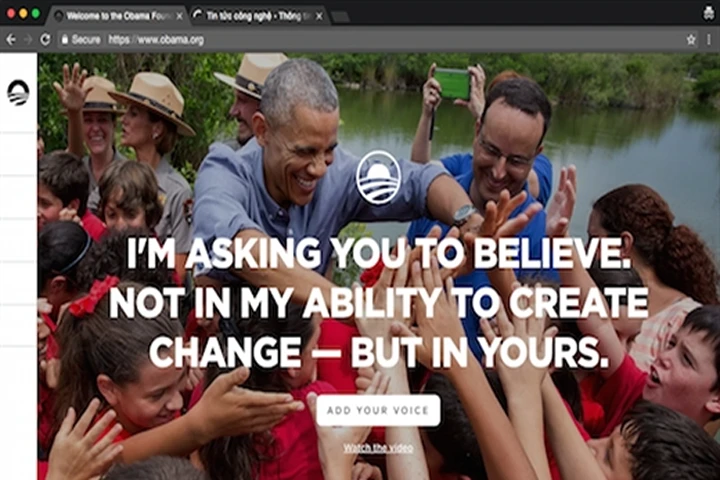 Obama ra website mới sau khi rời Nhà Trắng