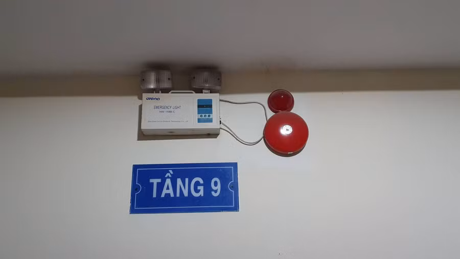 Chuông báo cháy tự động tại tòa nhà không hoạt động nhiều năm nay.