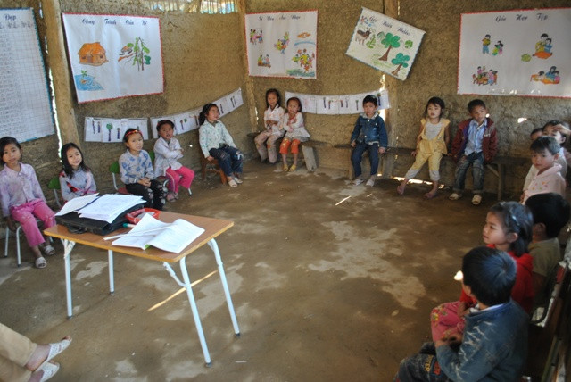 Các cháu mẫu giáo trường Bình Minh