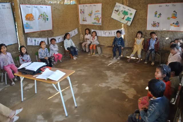 Các cháu mẫu giáo trường Bình Minh