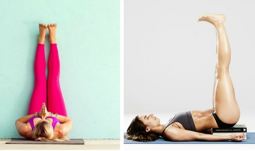 
Động tác Wall Legs Up.Ảnh:Yoga Strenghts.