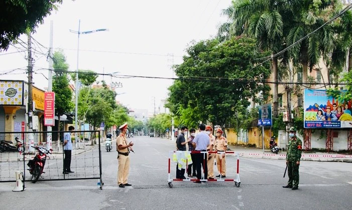 Một chốt kiểm soát dịch bệnh ở Hà Nam. Ảnh: CDC Hà Nam.