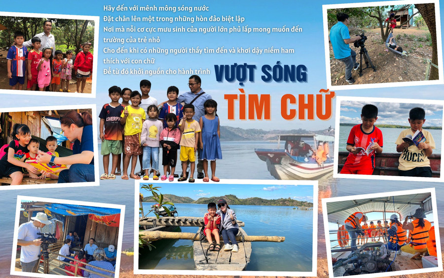Gửi gắm của nhóm tác giả qua tác phẩm "Vượt sóng tìm chữ". Gửi gắm của nhóm tác giả qua tác phẩm "Vượt sóng tìm chữ".