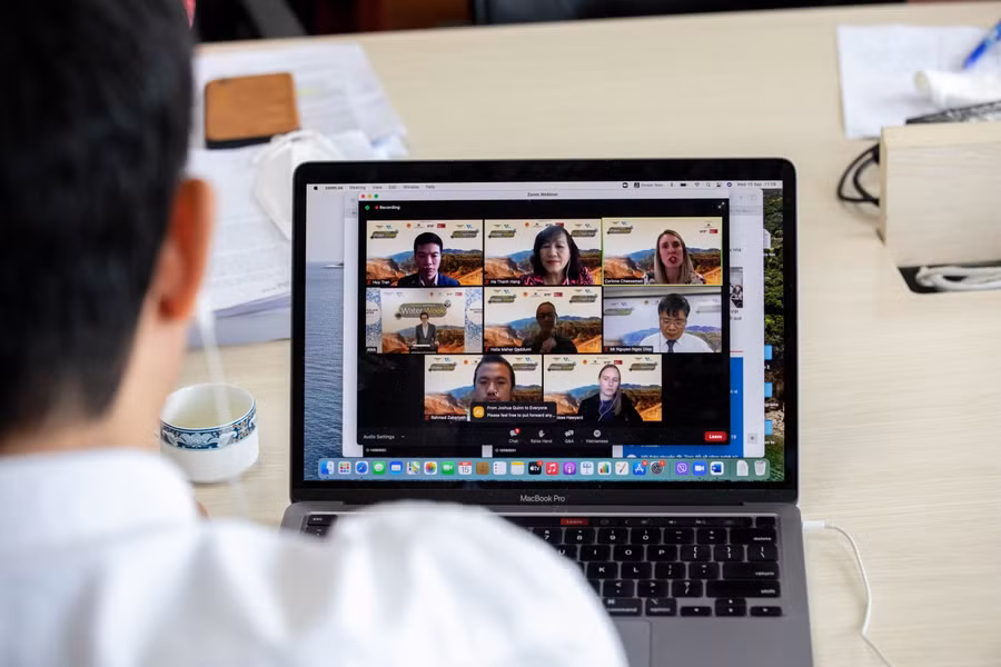 Các đại biểu tham dự trực tuyến Tuần lễ ngành Nước Việt Nam - Úc 2021.