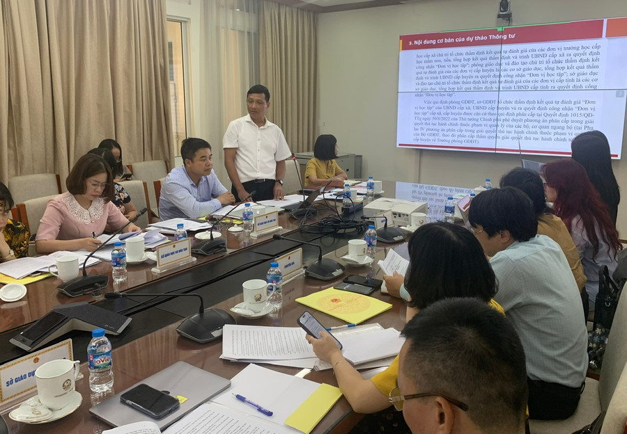 Chuyên gia ý kiến đánh giá, xếp loại Đơn vị học tập, Cộng đồng học tập, để ban hành thông tư mới.