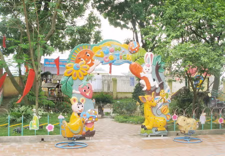 Với sự quyết tâm của chính quyền, Trường mầm non Huỳnh Cung (Thanh Trì) được thu gom điểm lẻ, mở rộng điểm chính Ảnh: V.Văn