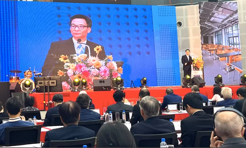 Phó Thủ tướng Vũ Đức Đam phát biểu tại lễ khánh thành.