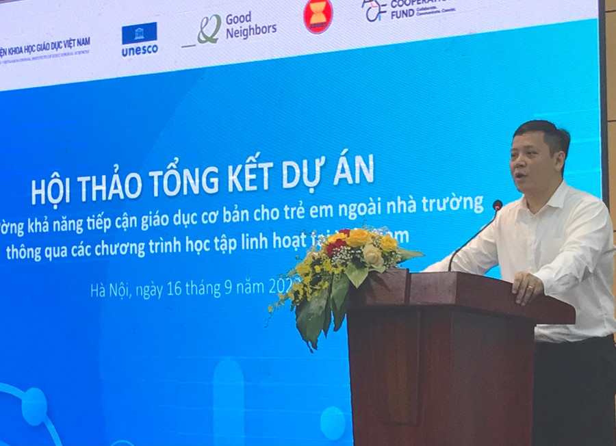 GS.TS Lê Anh Vinh phát biểu tại Hội thảo.