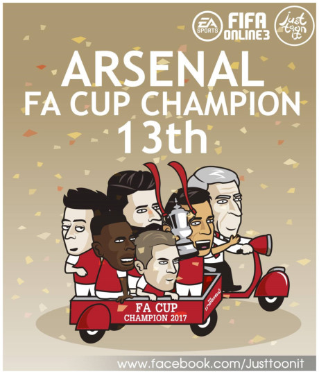 Biếm họa 24h: HLV Wenger hí hửng,  Biem hoa 24h: HLV Wenger hi hung,