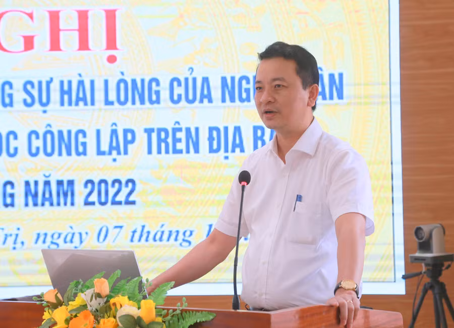 Ông Võ Văn Minh – Phó giám đốc Sở GD&amp;ĐT tỉnh Quảng Trị nhấn mạnh ý nghĩa quan trọng của cuộc khảo sát.