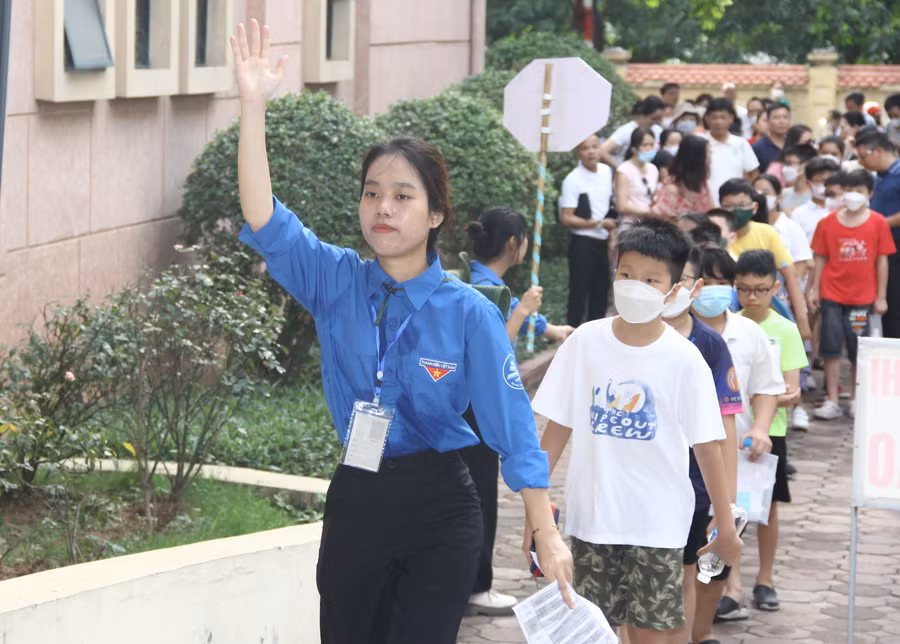 Công tác tổ chức bài bản, khoa học nên không xảy ra tình trạng chen lấn, ách tắc giao thông.