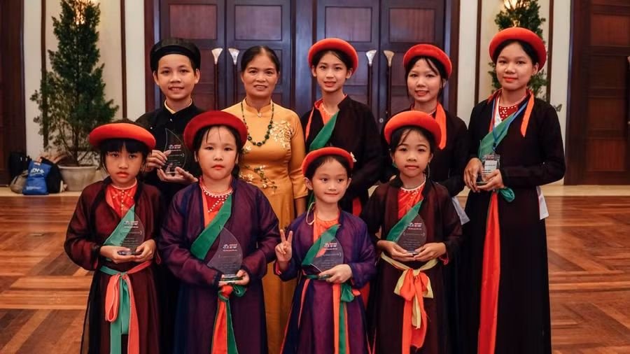 Các tiết mục năng khiếu truyền thống như hát quan họ cũng được các thí sinh mang đến cuộc thi.