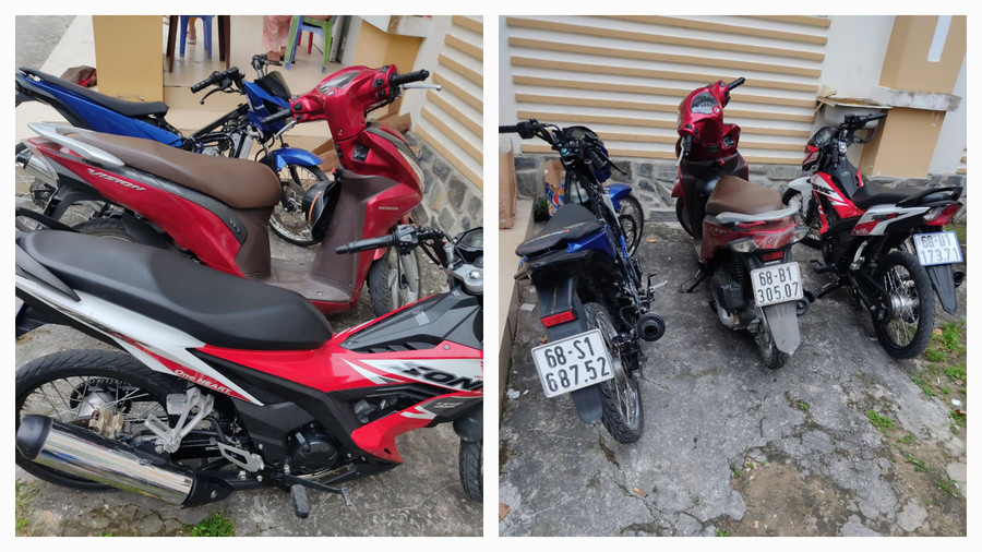 Tang vật của vụ án bị cơ quan công an thu giữ.