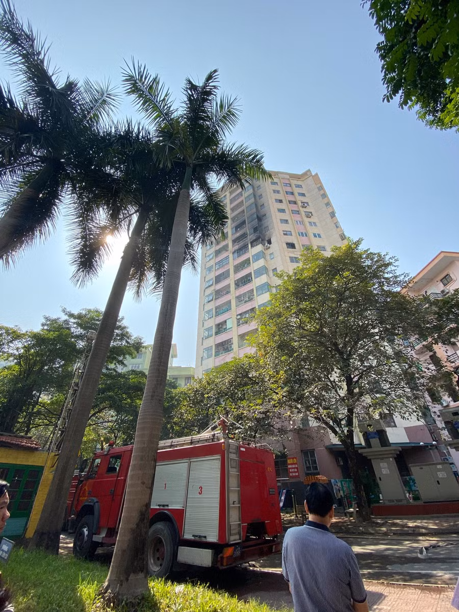 Được biết, khi xảy ra cháy căn nhà tại tầng 10 không có ai ở nhà.