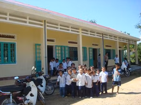 Điểm lẻ của Trường Tiểu học Trà Sơn xây dựng trên diện tích ông Ký hiến tặng