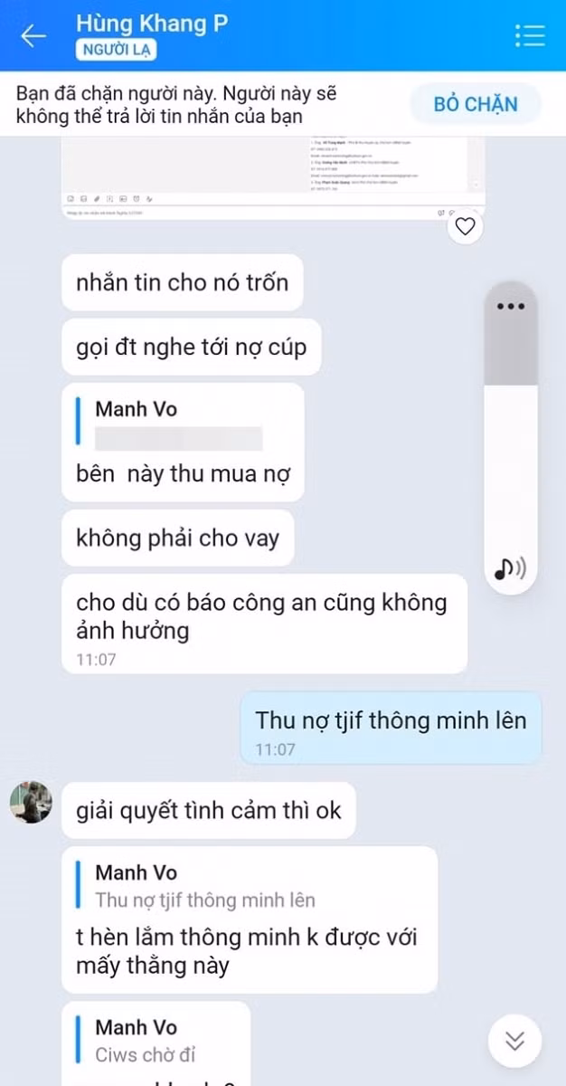 Đối tượng đòi nợ thuê nhắn tin "khủng bố" ông Võ Trung Mạnh, Chủ tịch UBND huyện Tu Mơ Rông.