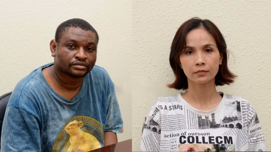 Đối tượng Uzoh Emanuel và Nguyễn Thị Hạnh.