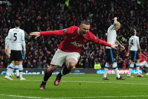 Rooney lập cú đúp, Man United cướp ngôi đầu từ tay Man City