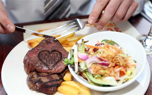 A special Leap Year Steak is seen at a Beefeater Grill, branded with ’Will You Marry Me’, for any young ladies planning to propose to their beloved on Wednesday 29th February.