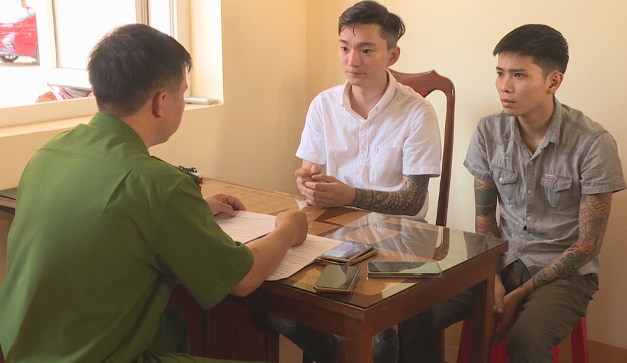 Các đối tượng trong đường dây mua bán người bị Công an bắt giữ (ảnh: SĐ).