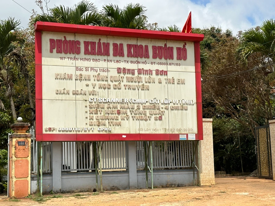 Phòng khám đa khoa Buôn Hồ nơi cụ Hùng tử vong.