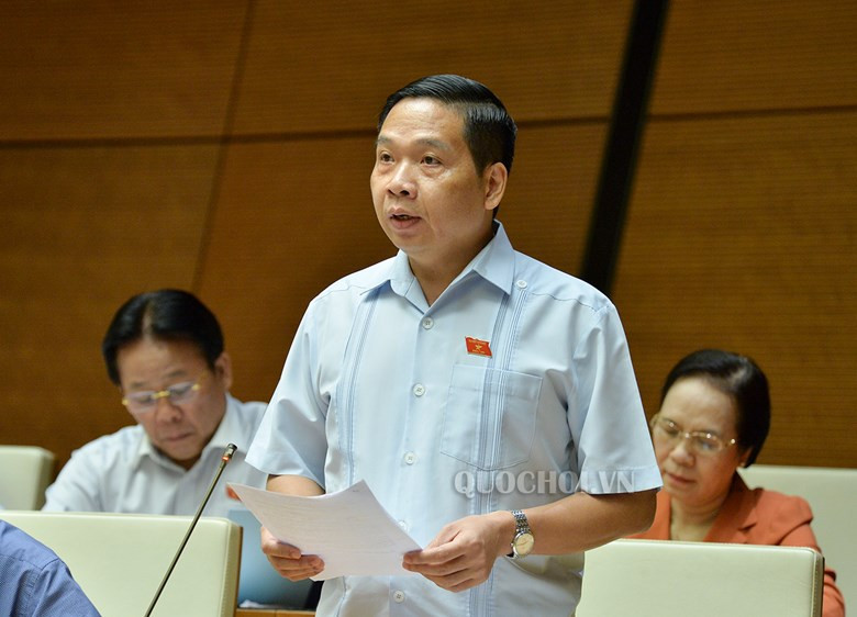 Đặng Thế Vinh – đoàn Hậu Giang phát biểu thảo luận tại hội trường