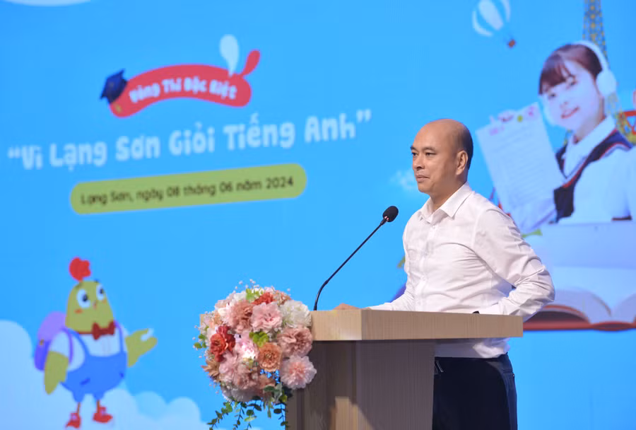 Ông Nguyễn Đức Quân - Phó Tổng Giám đốc điều hành EDUCA Corporation phát biểu tại chương trình.