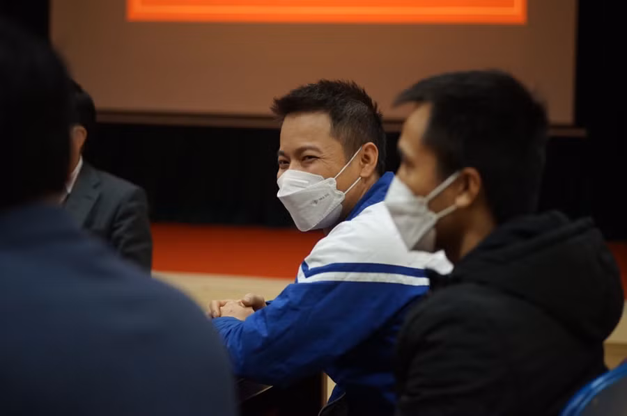 Anh Trung Văn Nam trong buổi lễ trao bằng khen của Thủ tướng Chính phủ.