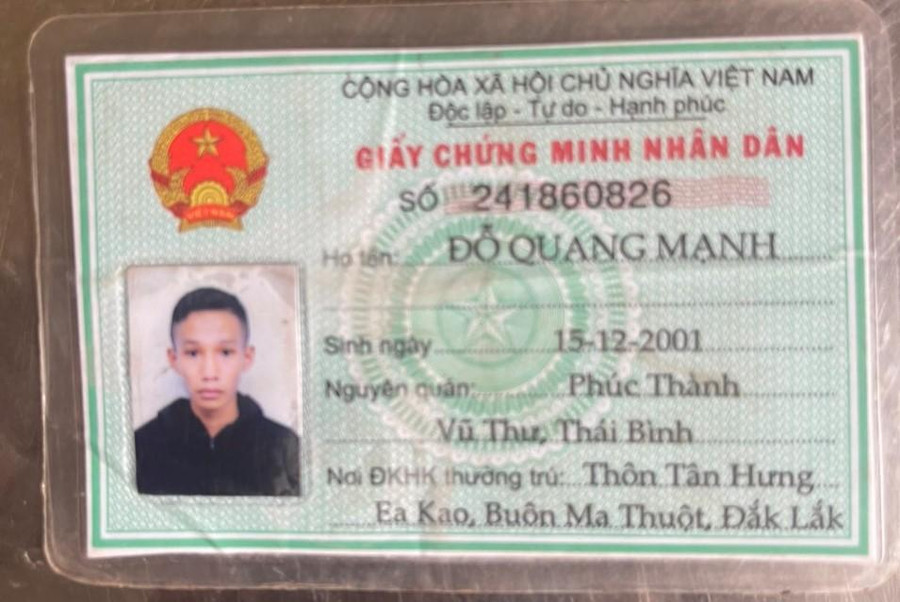 Công an thông báo truy tìm đối tượng Mạnh.