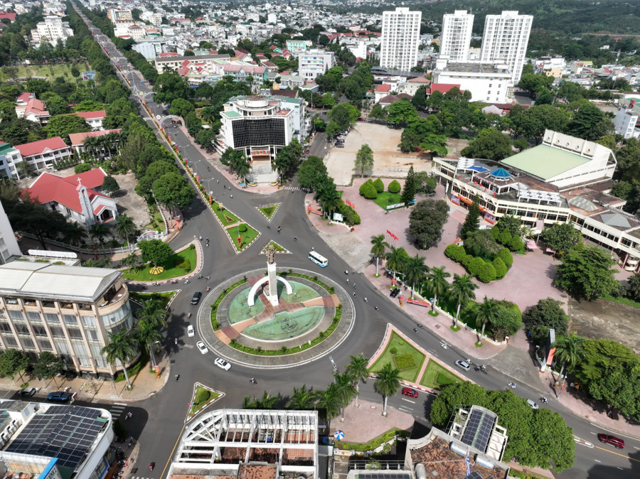 Ngã 6 trung tâm TP Buôn Ma Thuột, tỉnh Đắk Lắk. (Ảnh: TT)