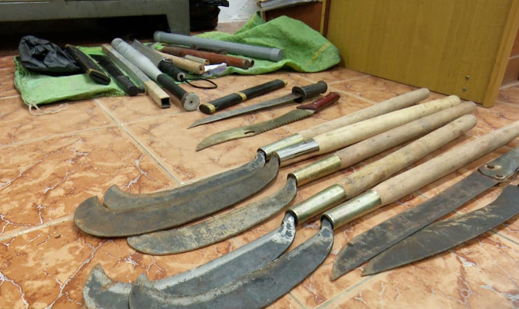 Hung khí bị cơ quan chức năng thu giữ.