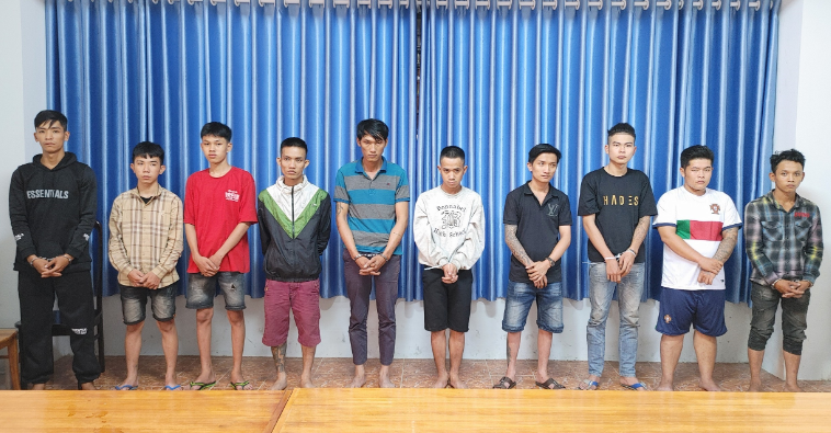 Một số đối tượng có liên quan đến vụ án mạng.