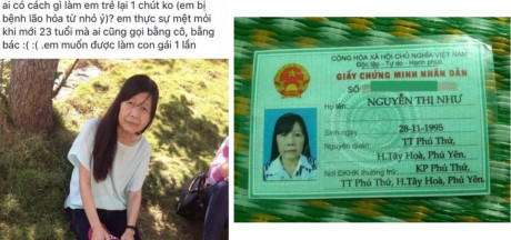 Nữ sinh 21 tuổi mang khuôn mặt bà lão 80 tuổi mong muốn một lần làm con gái - Ảnh 1 Nu sinh 21 tuoi mang khuon mat ba lao 80 tuoi mong muon mot lan lam con gai - Anh 1