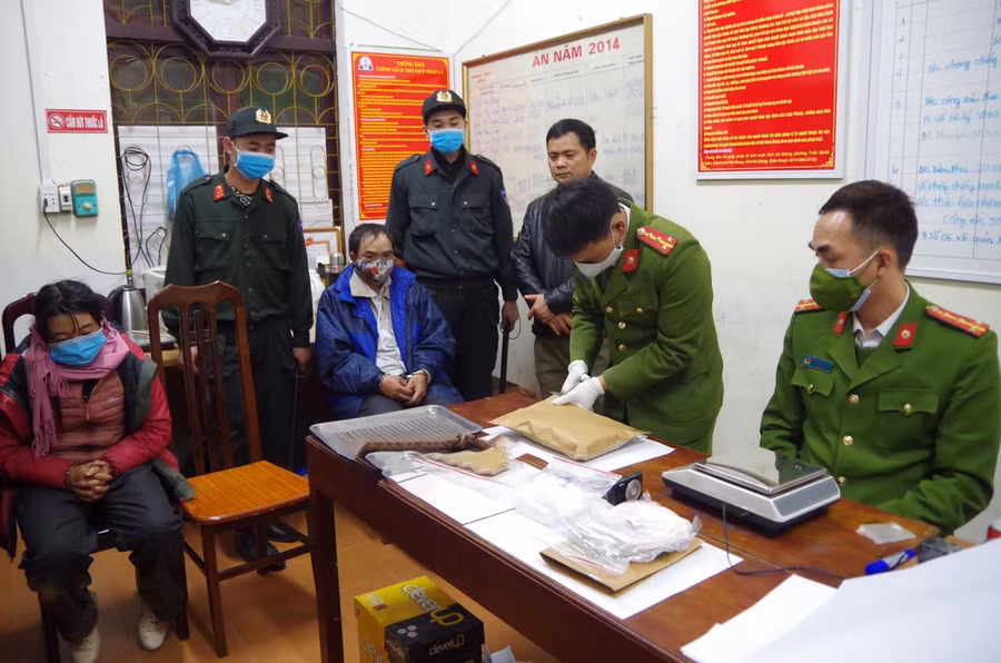 Hai đối tượng có hành vi tàng trữ, vận chuyển số lượng lớn ma tuý bị cơ quan chức năng bắt giữ.