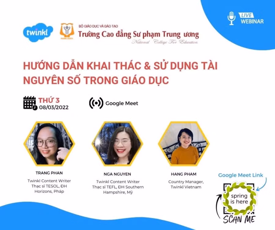 Các webinar về phát triển tài nguyên và ứng dụng công nghệ vào giảng dạy của Trang. Các webinar về phát triển tài nguyên và ứng dụng công nghệ vào giảng dạy của Trang.