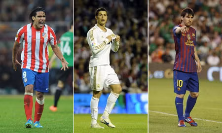 Bộ ba sát thủ (Falcao - Ronaldo - Messi) trên hàng công