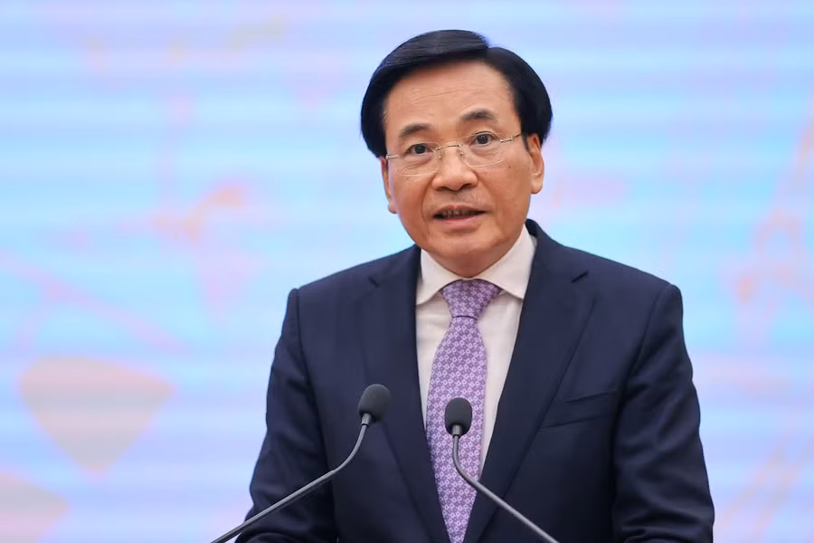 Bộ trưởng, Chủ nhiệm Văn phòng Chính phủ Trần Văn Sơn chủ trì buổi họp báo - Ảnh: VGP.