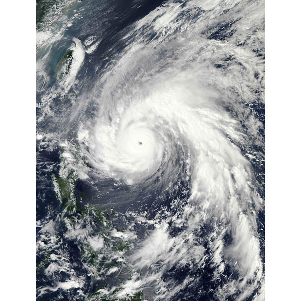 Forecasters said Megi was probably the most powerful storm in the world this year and the strongest to hit the Philippines since Typhoon Durian unleashed mudslides that buried entire towns and killed more than 1,000 people in 2006 This NASA satellite image, taken on October 17, shows Typhoon Megi, locally known as Juan, approaching the Philippines 