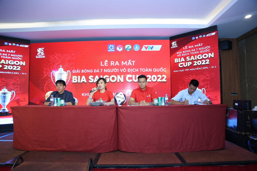 Họp báo ra mắt Giải bóng đá 7 người vô địch toàn quốc – Bia Saigon Cup 2022 khu vực Tây Nguyên.