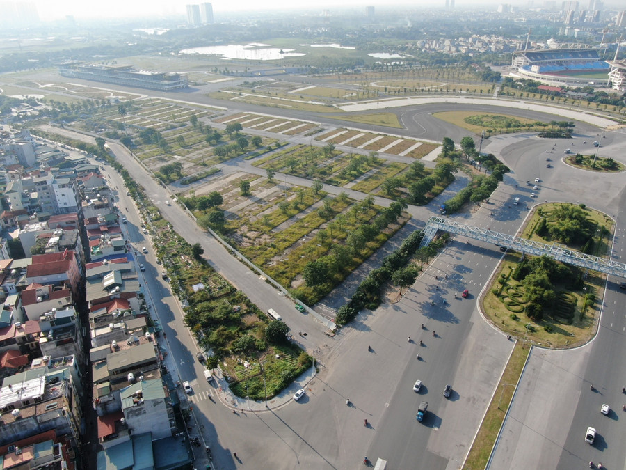 Tổng diện tích đất được UBND TP Hà Nội sử dụng làm đường đua F1 là 88 ha.