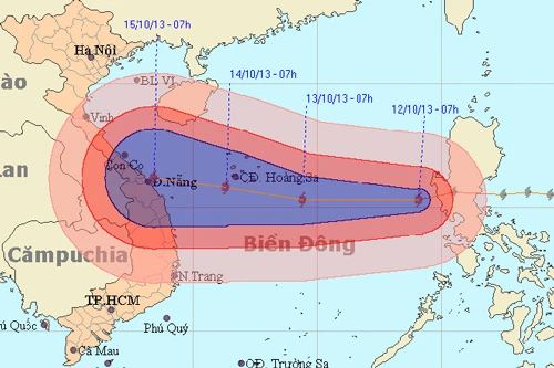 Bão số 11 đang tiến vào biển Đông